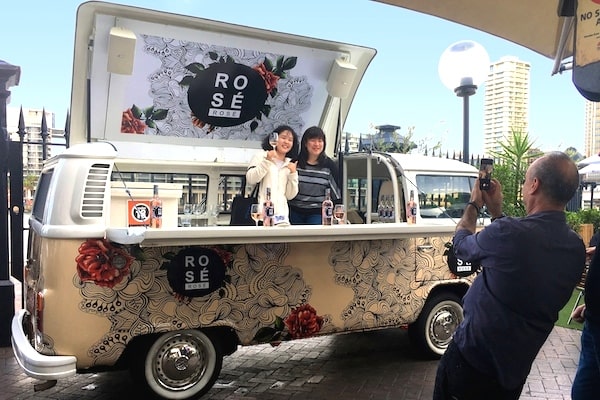 Mobile wine sampling van